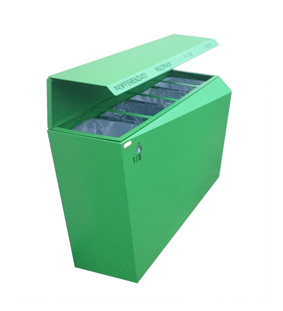 Origami Recycling Bin with Cover -