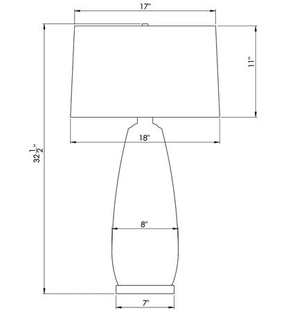 FlowDecor Aniston Table Lamp - 4431