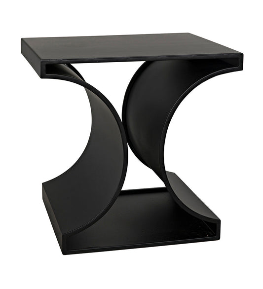 Noir Alec Side Tables - Black Steel GTAB358MTB