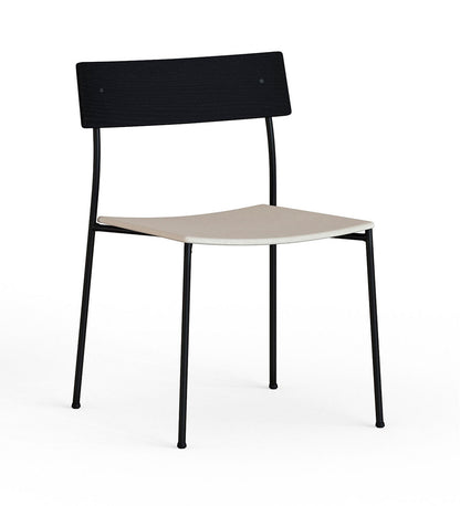 Omelette Editions Alex Oak Side Chair - Upholstered Seat -  Black Oak