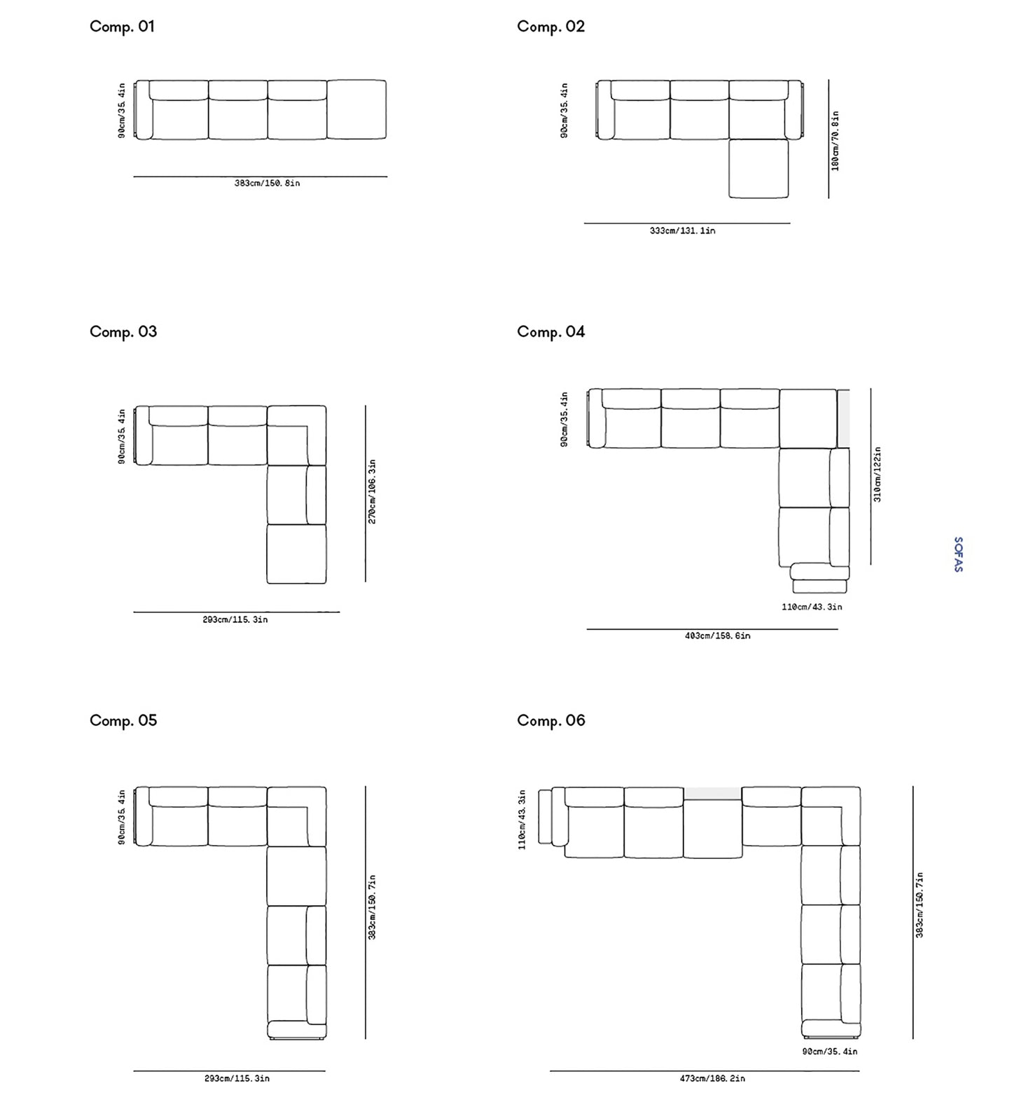 Omelette Editions Savoye Sectional Ottoman