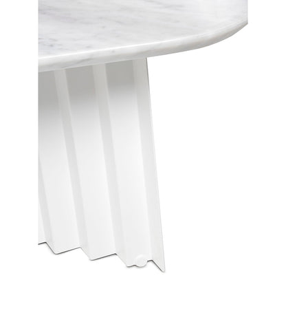 RS Barcelona Plec Desk in Marble - White