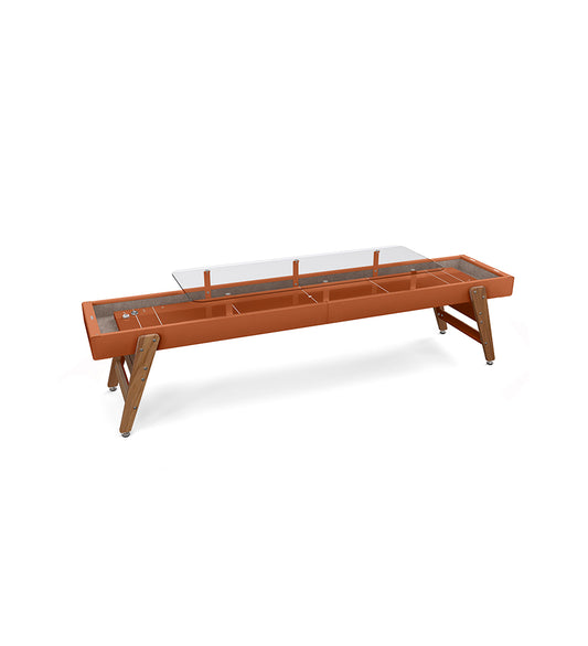 RS Barcelona Track Dining Shuffleboard Table - 9 Feet - Terracotta