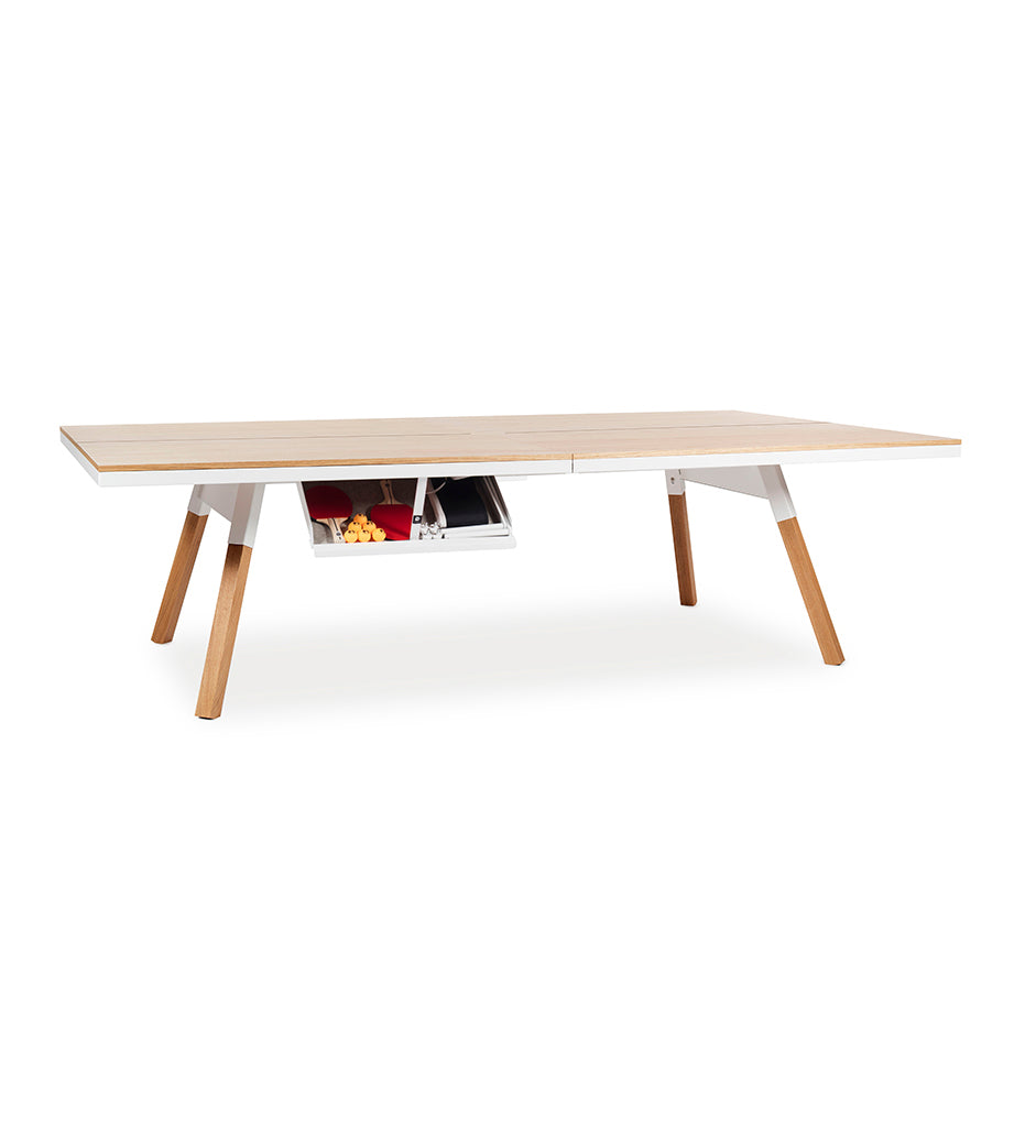 RS Barcelona You and Me Standard Indoor Ping Pong Table - Oak