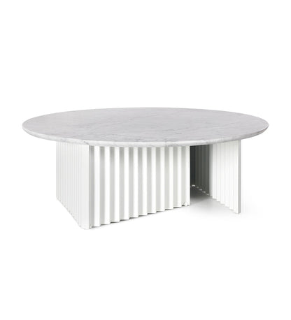 Plec Large Round Cocktail Table - Marble Top