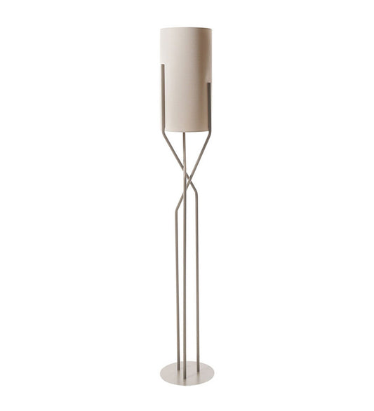 Slide Aura Floor Lamp - Pearl Stem - Ivory White Shade