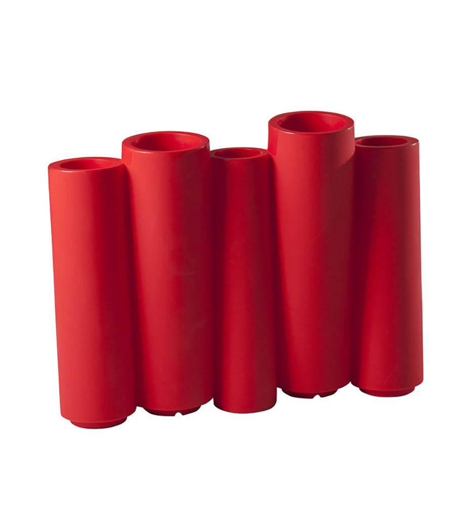 Slide Bamboo Planter - Flame Red