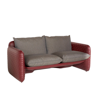 Slide Mara Sofa - Mahogany Leather with London Brown cushions