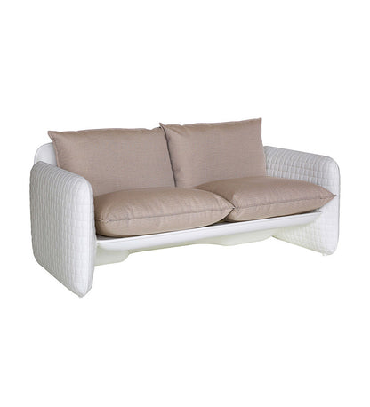 Slide Mara Sofa - Milky White with Dune Sand cushions