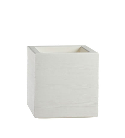 Slide Quadra Planter -Square Milky White