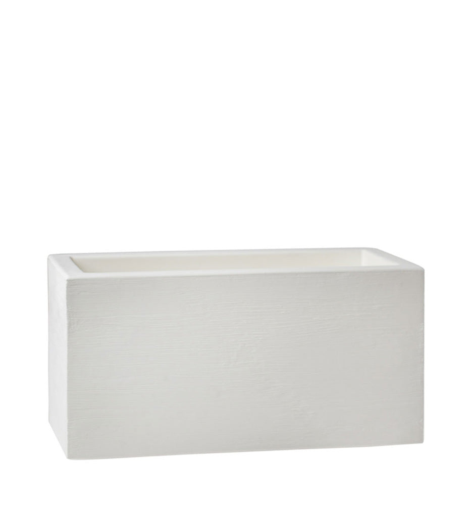 Slide Quadra Planter - Rectangle Milky White