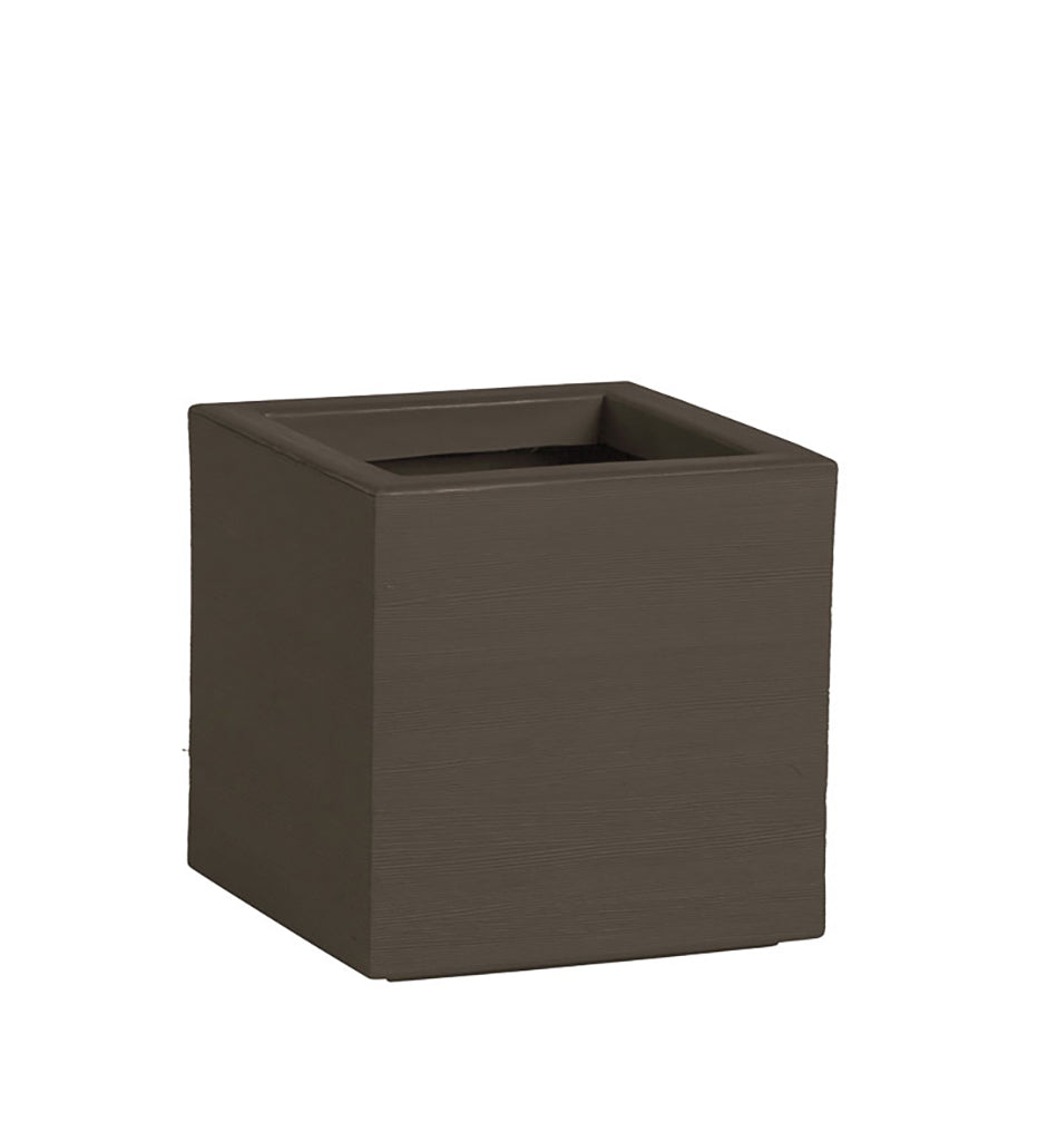 Slide Quadra Planter - Square - Chocolate Brown