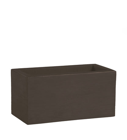 Slide Quadra Planter - Rectangle Chocolate Brown