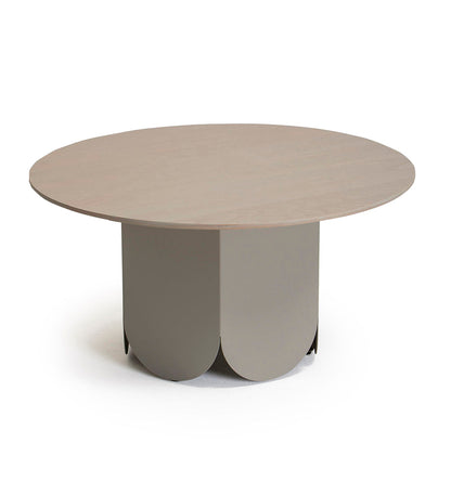 Atay Round Side Table - Veneered Top