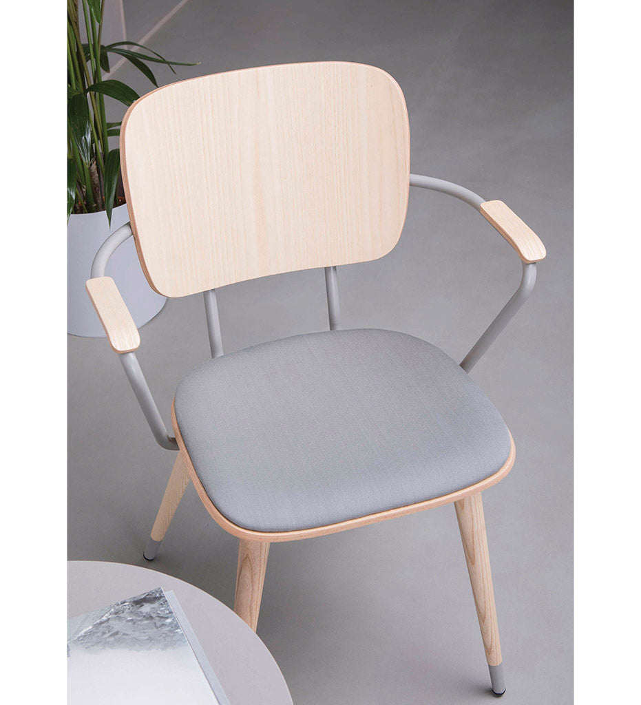 ABC Arm Chair - Wood Legs - Upholstered Seat