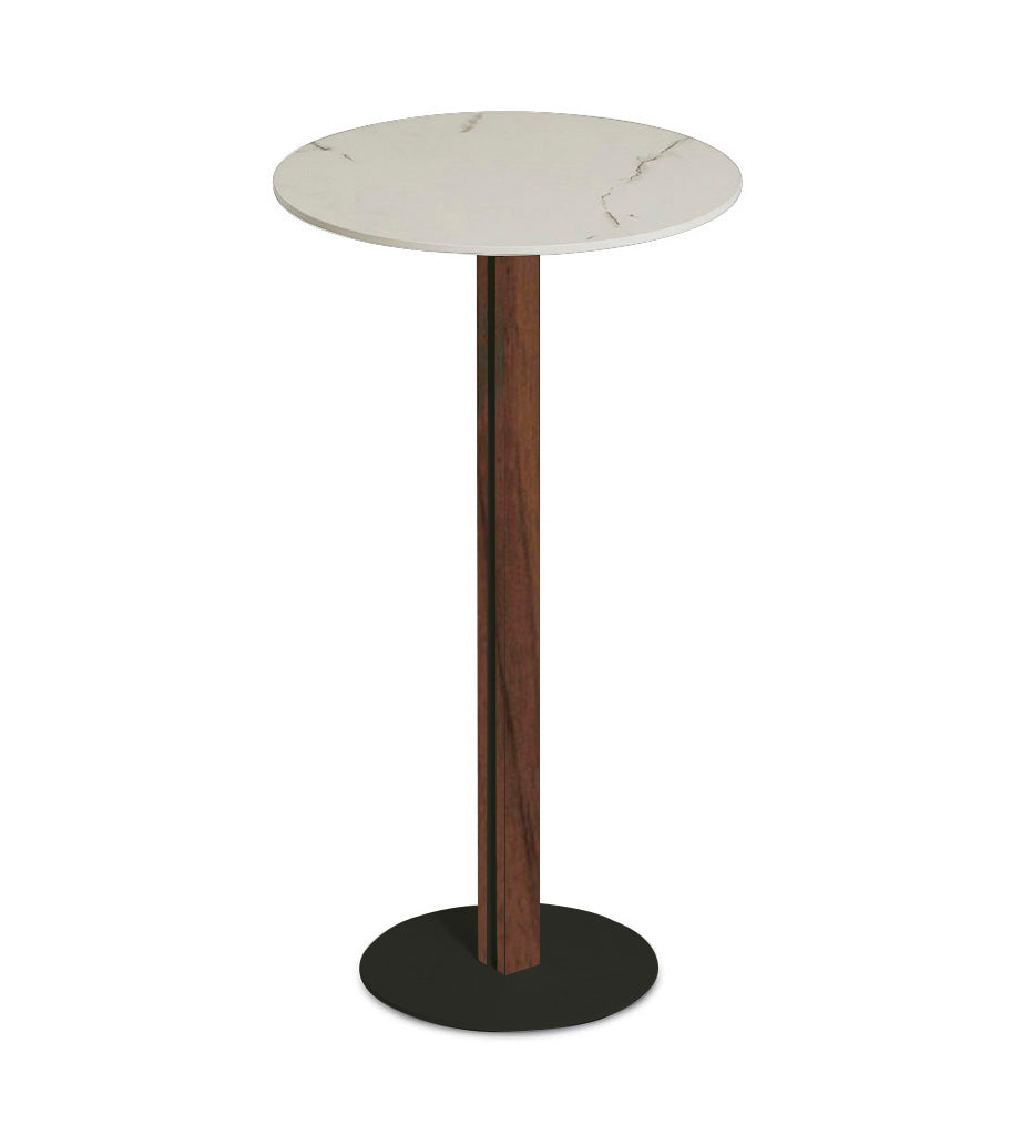 Verges Design Sandwich Round Bar Table Base - Veneered