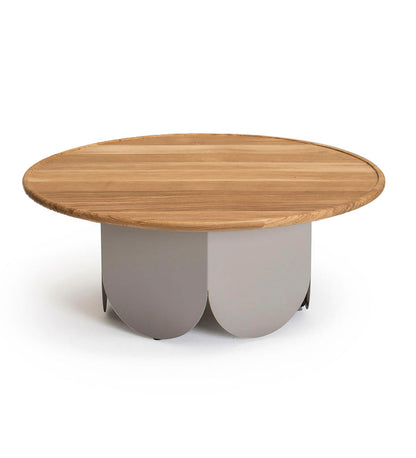 Verges Design Attay Low Round Coffee Table - Solid Wood Top -