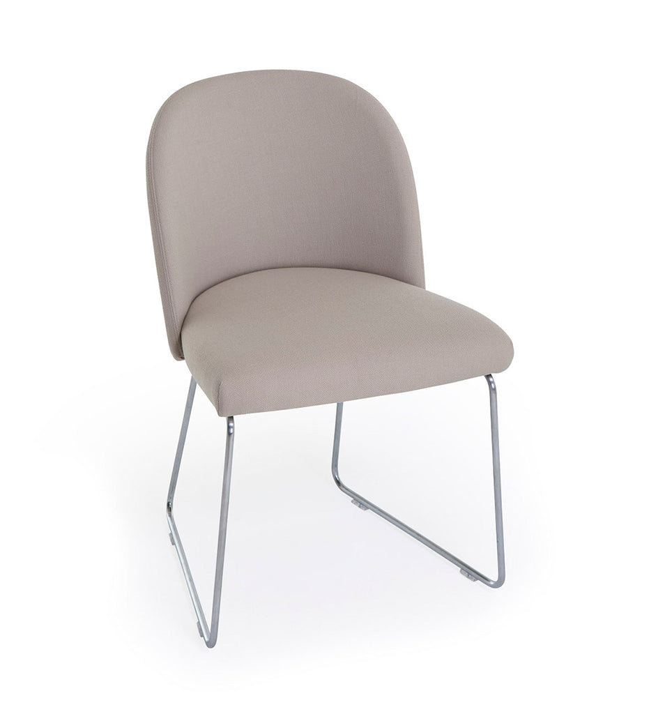 Verges Design Cistell Slim Chair - Sled Base - Fully Upholstered