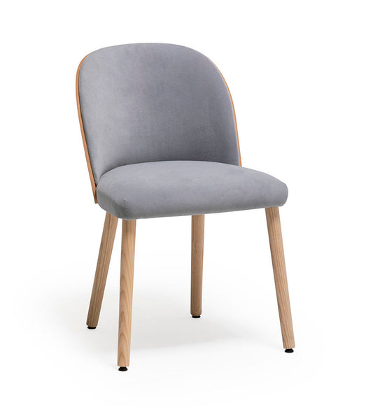 Verges Design Cistell Slim Chair - Wood Legs - Upholstered Inner Back -