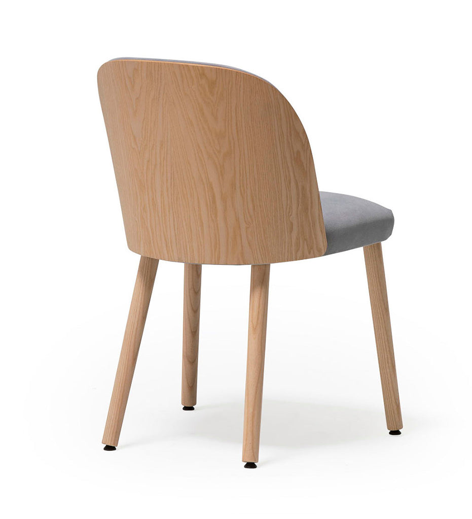 Verges Design Cistell Slim Chair - Wood Legs - Upholstered Inner Back -