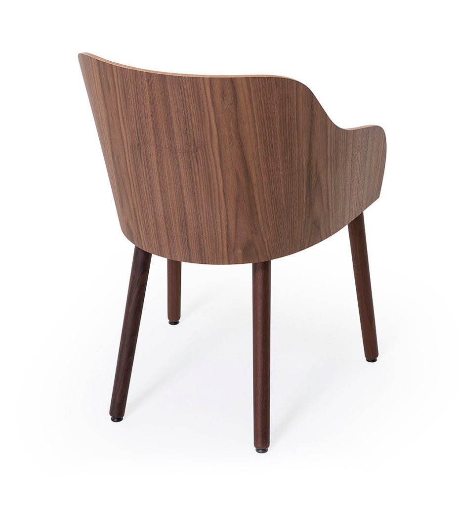 Verges Design Cistell Curve Arm Chair - Wood Legs -