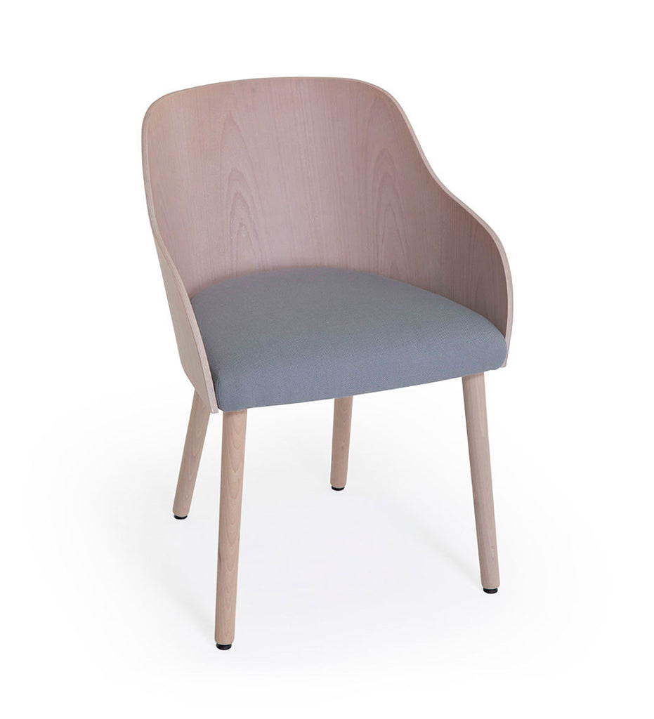 Verges Design Cistell Curve Arm Chair - Wood Legs -