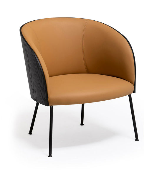 Verges Design Cistell Original Lounge Chair - Metal Legs - Upholstered Inner Back -