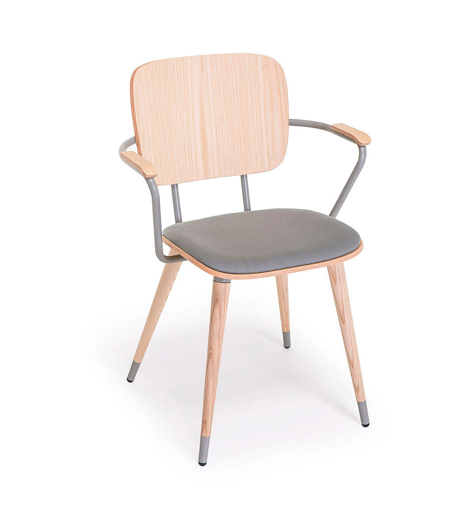 ABC Arm Chair - Wood Legs - Upholstered Seat