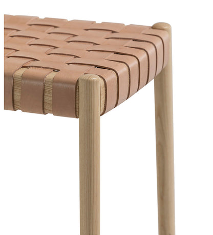 Verges Design Bogart Counter Stool with Backrest - Woven Cord Seat -