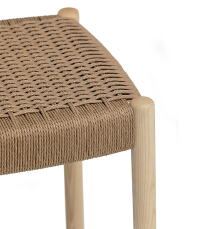 Verges Design Bogart Backless Bar Stool - Braided Paper Seat -