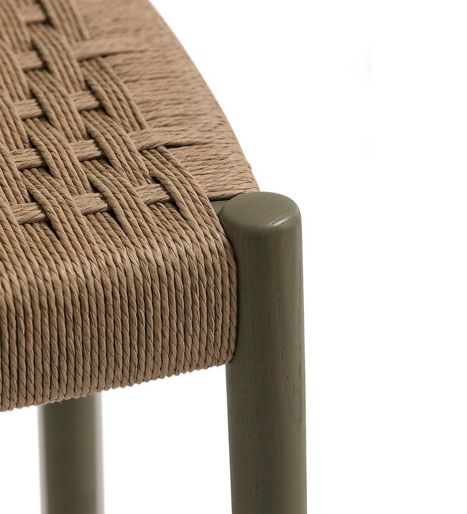 Verges Design Bogart Backless Counter Stool - Braided Paper Seat -