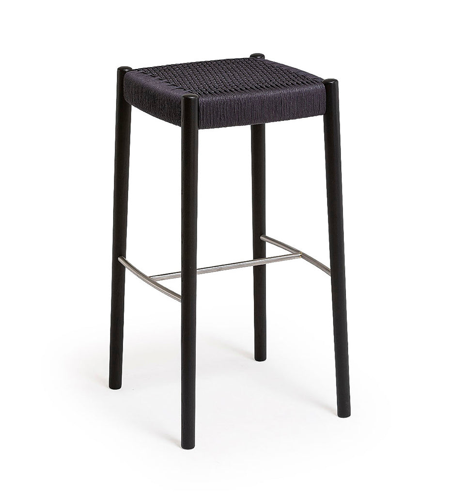 Verges Design Bogart Backless Bar Stool - Braided Paper Seat -