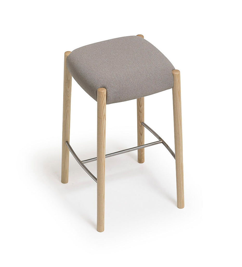 Verges Design Bogart Backless Bar Stool - Upholstered Seat -