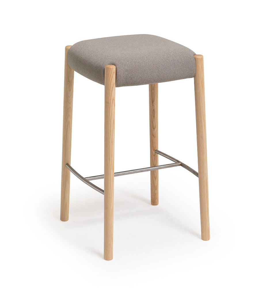 Verges Design Bogart Backless Counter Stool - Upholstered Seat -