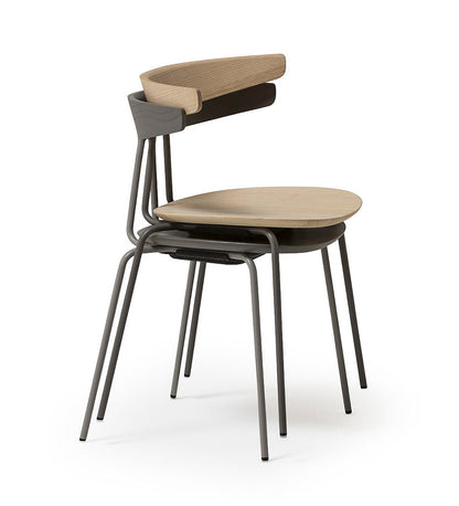 Verges Design Compass Stackable Chair - Metal Legs