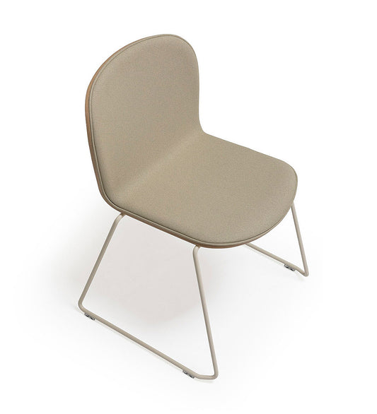 Verges Design Ona Chair - Sled Legs - Upholstered Inner Back -