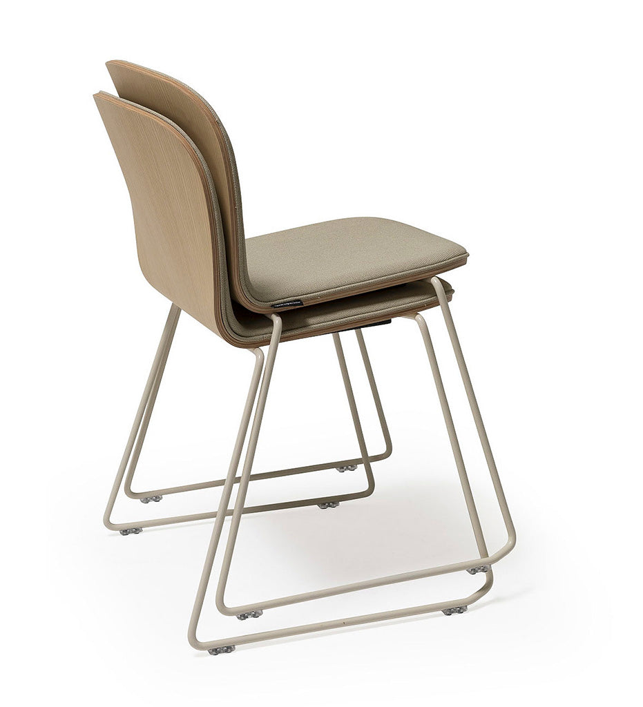 Verges Design Ona Chair - Sled Legs - Upholstered Inner Back -