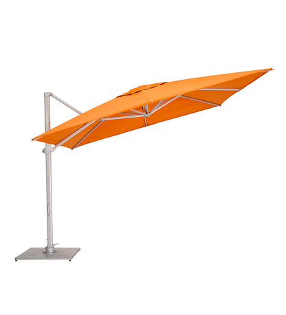 10' Pavone Square Cantilever Umbrella - Grip Handle - Grey Frame -