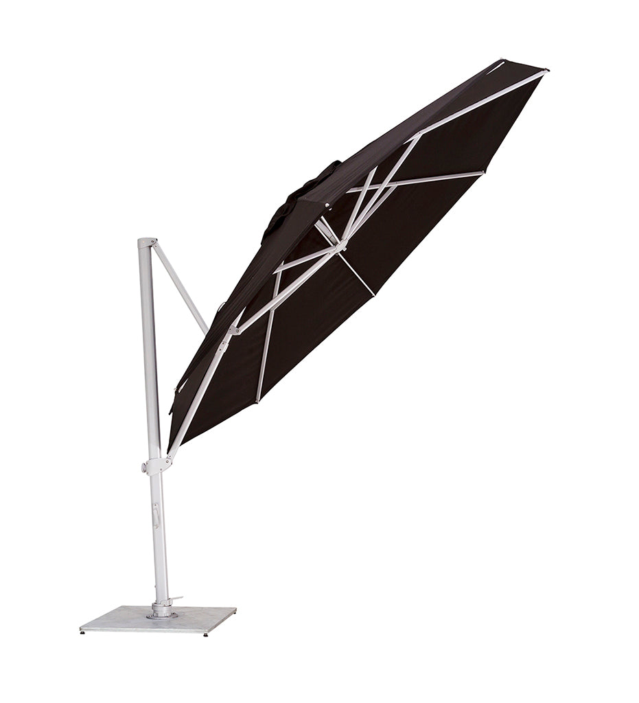 11' Pavone Round Cantilever Umbrella - Grip Handle / Black Frame -