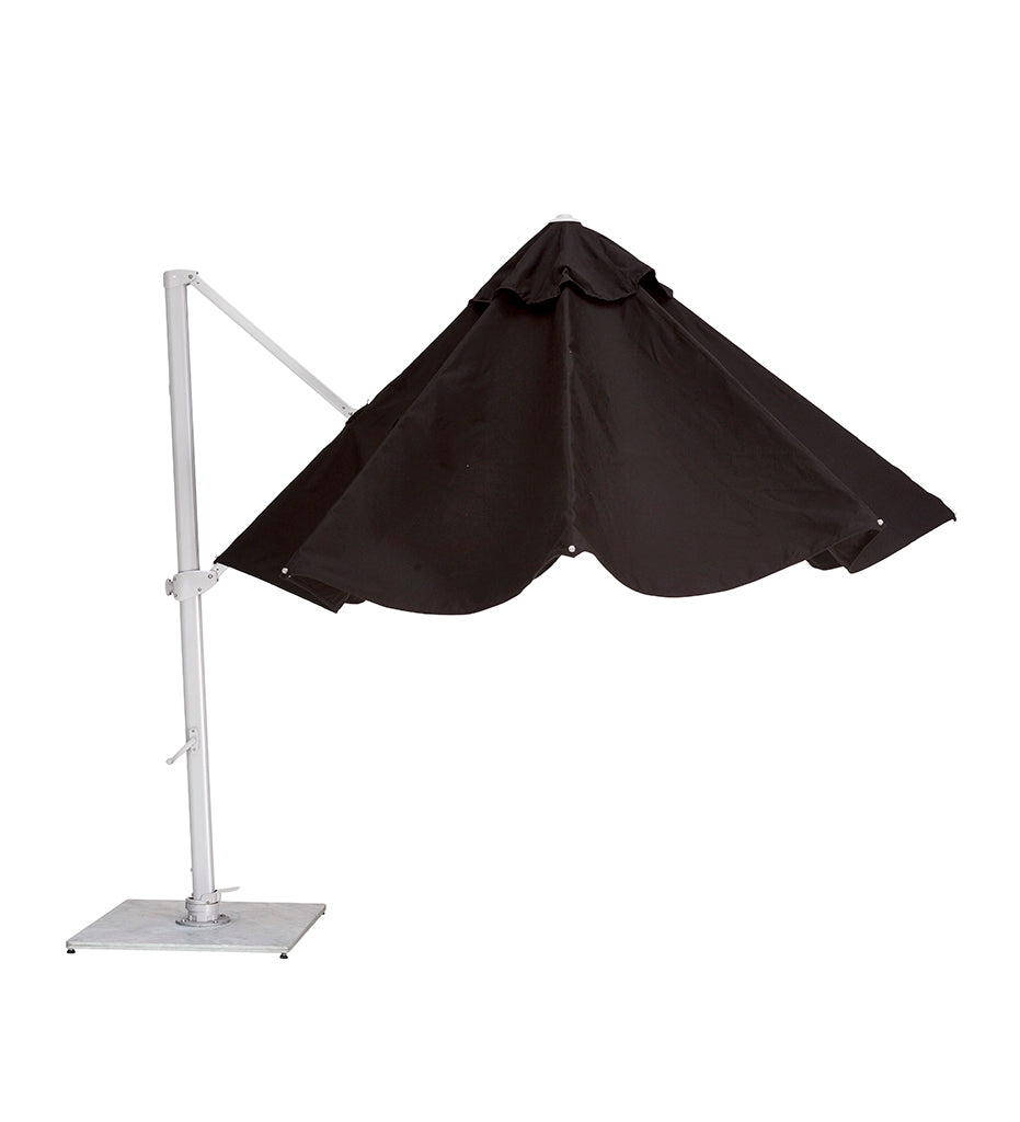 11' Pavone Round Cantilever Umbrella - Grip Handle / Black Frame -