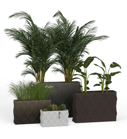 Avila Large Rectangular Planter - Diamond -