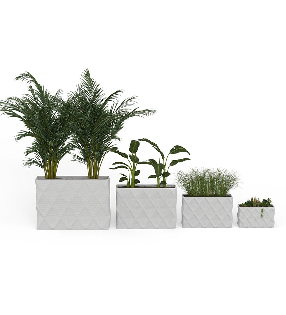 Avila Small Rectangular Planter - Diamond -