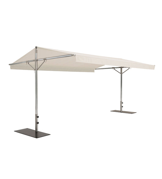 Papillon Dual Post Shade Structure - Brushed Stainless Steel -