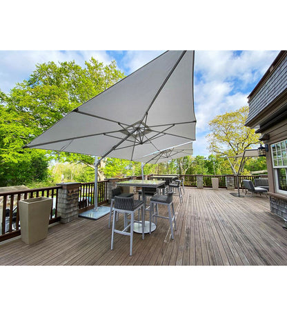 10' x 13' Pavone Cantilever Umbrella - Grey -