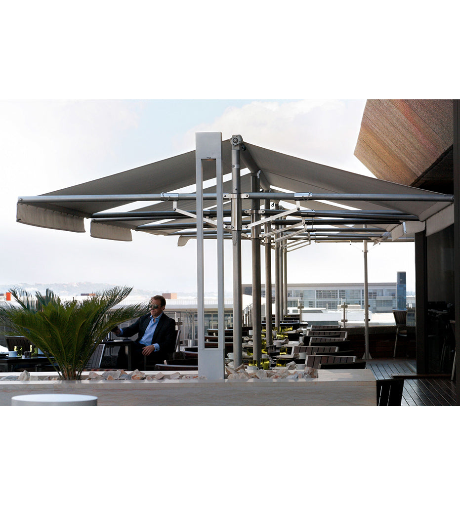 Papillon Dual Post Shade Structure - Polished Stainless Steel -