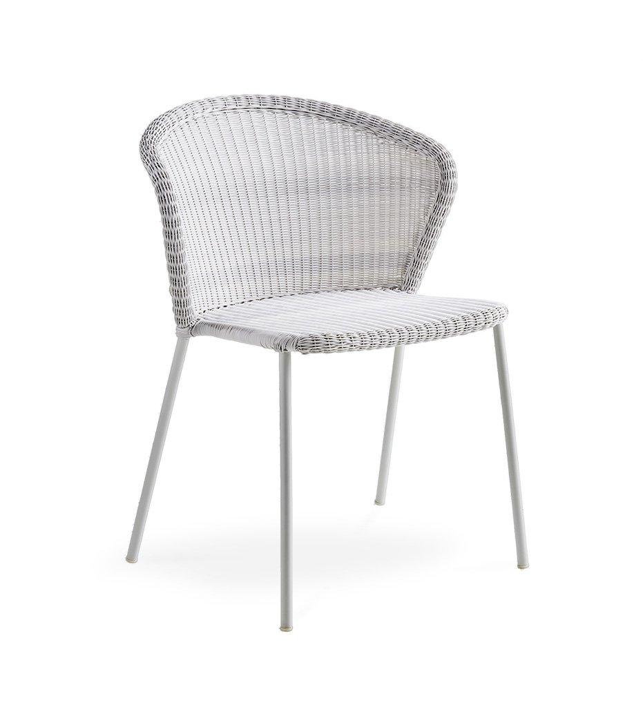 Cane-Line Lean Chair - Thin Weave,image:White Grey LW #  5410LW