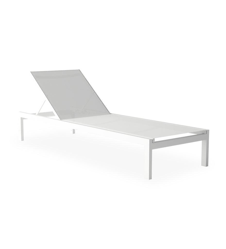 Allred Collaborative - 10DEKA - Milos Sunlounger With Int Wheels - - Milos Sunlounger With Int Wheels - - 300150600-WHT