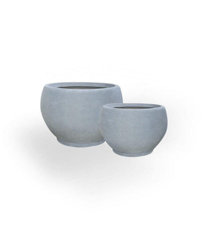 Allred Collaborative - Asian Ceramics - Clayfibre Ball Planters - Set of 2 - Clayfibre Ball Planters - Set of 2 - 3-644-LC