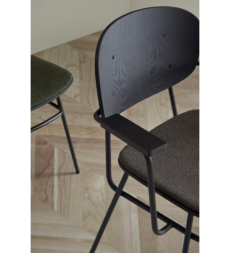 Allred Collaborative - BlascoVila - Fosca Arm Chair - Upholstered Seat - Fosca Arm Chair - Upholstered Seat Fosca Arm Chair - Upholstered Seat - Black Ash BV 200004-BLK