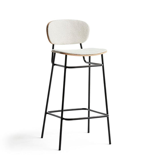 Allred Collaborative - BlascoVila - Fosca Bar Stool - Upholstered Seat & Back - Fosca Bar Stool - Upholstered Seat & Back - 200102-BLK